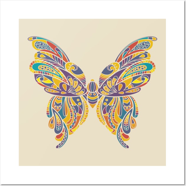 Beautiful Butterfly Sesign Wall Art by AlondraHanley